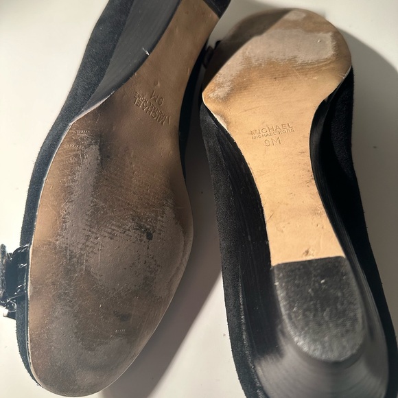 🤩Michael Kors Black Croc-Embossed Buckle Flats, Size 9 - Picture 3 of 9